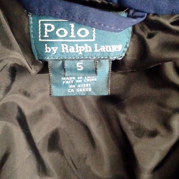 Polo by Ralph Lauren Boys navy winter coat, sx 5. - Picture 3 of 3
